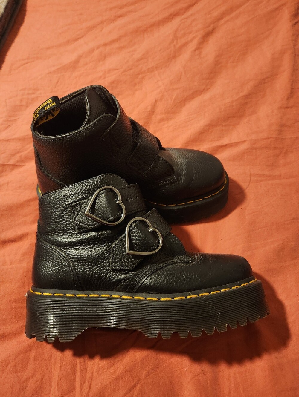 Dr Martens Devin heart buckle Size 8